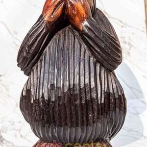 Daddy Chimp Wood Carving
